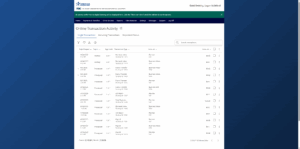 Screenshot of the online transaction activity page on ANB Go Business