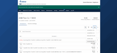 Export transactions for QuickBooks